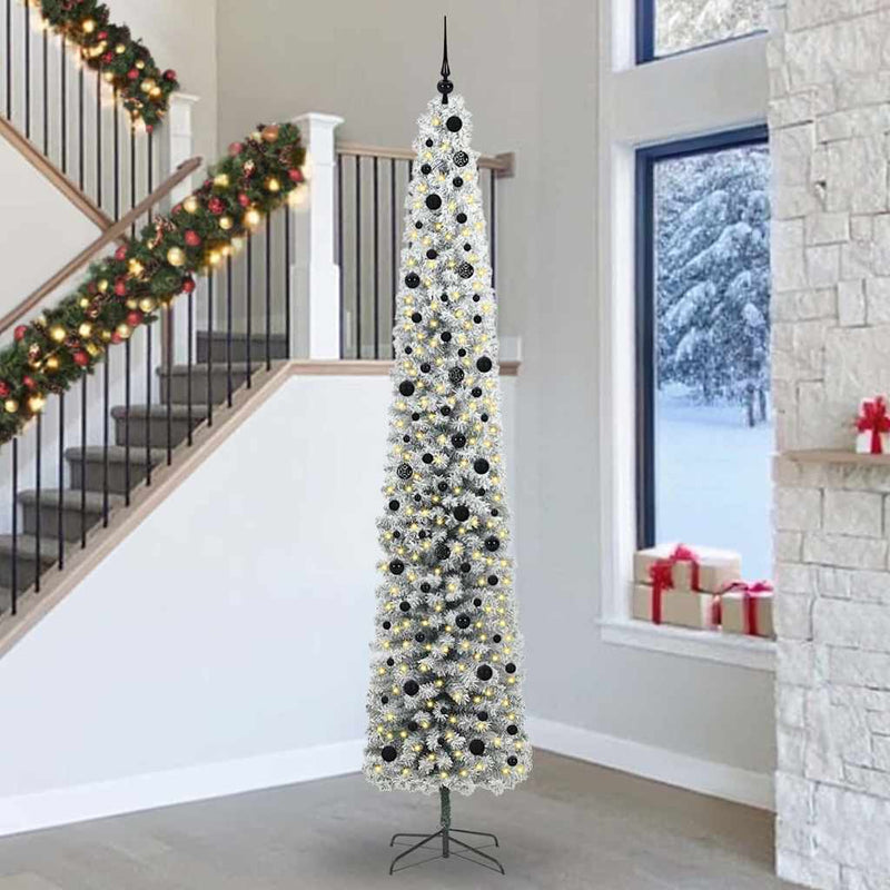 vidaXL Mű karácsonyfa 300 LED-del Zöld 300 cm PVC, acél és műanyag