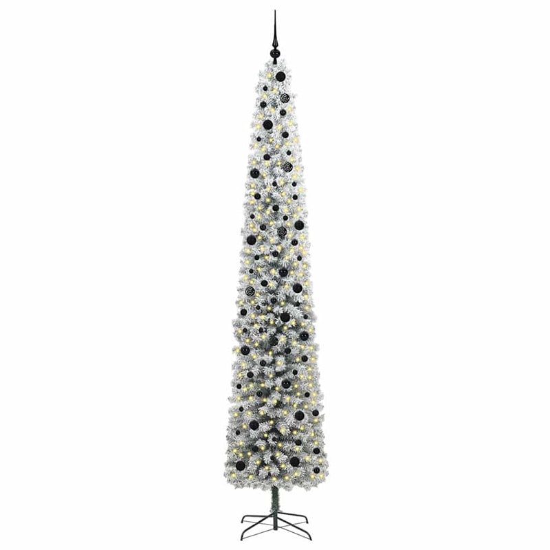 vidaXL Mű karácsonyfa 300 LED-del Zöld 300 cm PVC, acél és műanyag