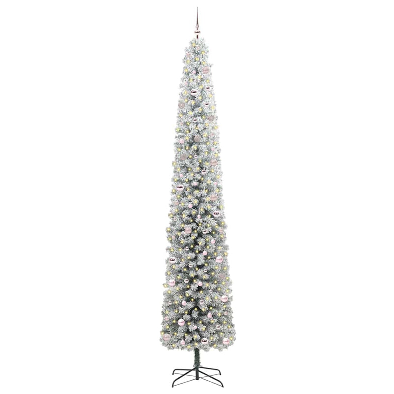 vidaXL Mű karácsonyfa 300 LED-del Zöld 300 cm PVC, acél és műanyag