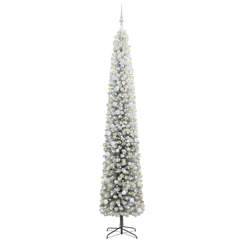vidaXL Mű karácsonyfa 300 LED-del Zöld 300 cm PVC, acél és műanyag