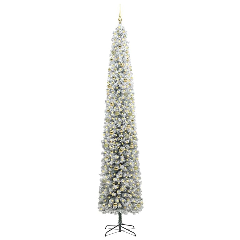 vidaXL Mű karácsonyfa 300 LED-del Zöld 300 cm PVC, acél és műanyag