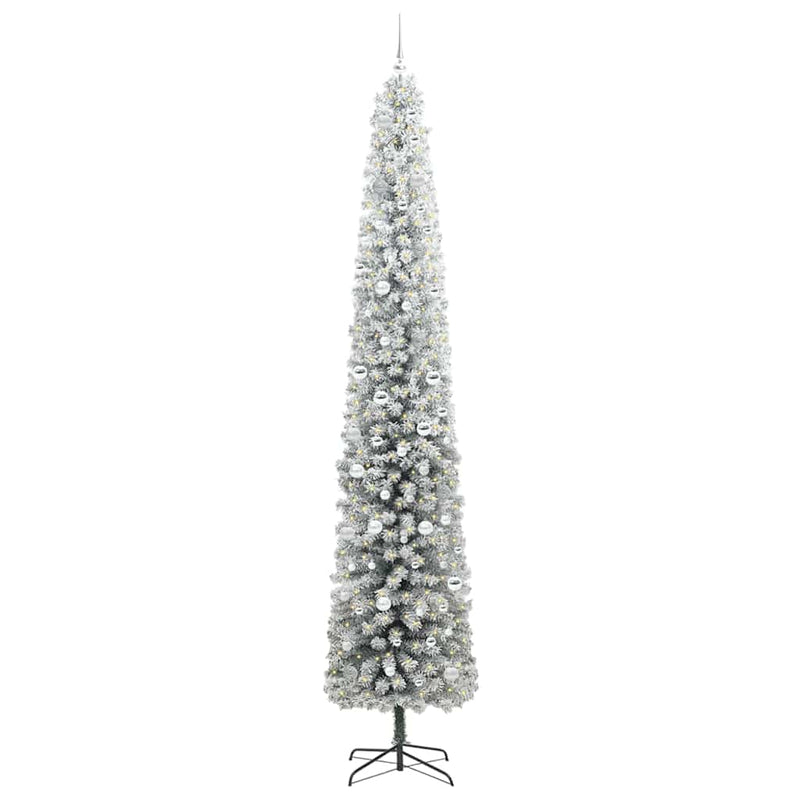 vidaXL Mű karácsonyfa 300 LED-del Zöld 300 cm PVC, acél és műanyag