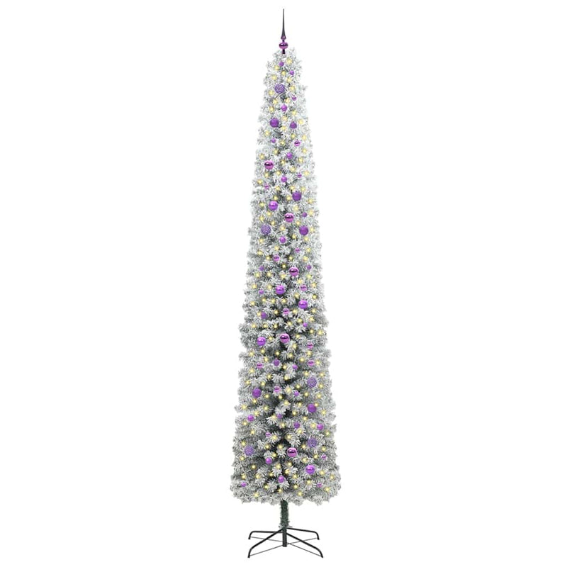 vidaXL Mű karácsonyfa 300 LED-del Zöld 300 cm PVC, acél és műanyag