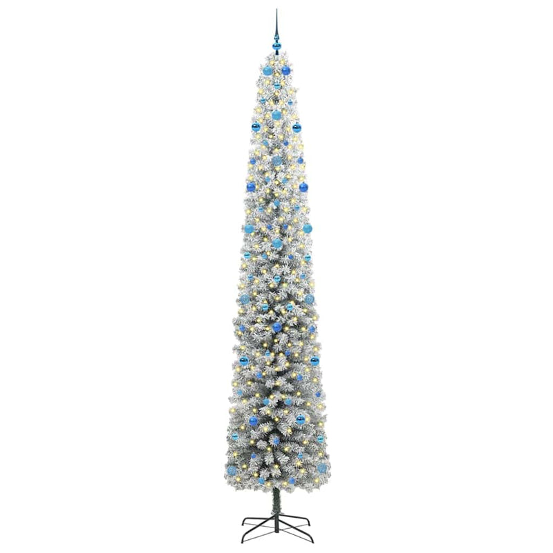 vidaXL Mű karácsonyfa 300 LED-del Zöld 300 cm PVC, acél és műanyag