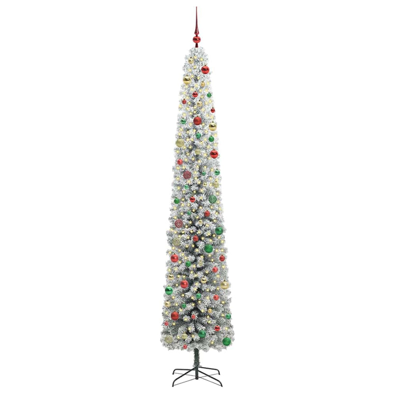 vidaXL Mű karácsonyfa 300 LED-del Zöld 300 cm PVC, acél és műanyag