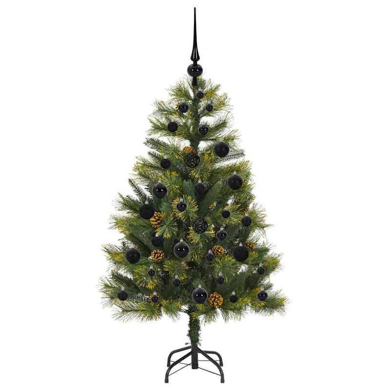 vidaXL Műanyag Hajtogatós Karácsonyfa Tojásokkal Zöld 120 cm