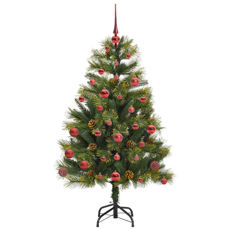 vidaXL Műanyag Hajtogatós Karácsonyfa Tojásokkal Zöld 150 cm