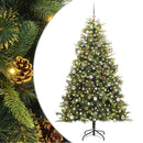 vidaXL Műanyag Hajtogatós Karácsonyfa Tojásokkal Zöld 240 cm