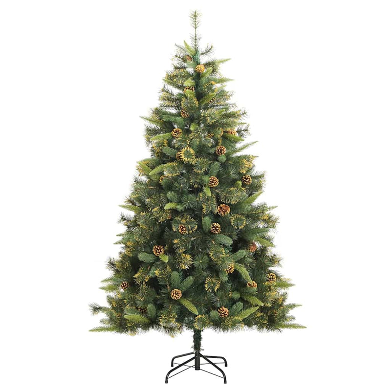 vidaXL Műanyag Hajtogatós Karácsonyfa Tojásokkal Zöld 240 cm