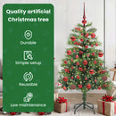 vidaXL Mű karácsonyfa LED -es lámpákkal Zöld 150 cm PVC és fém