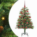 vidaXL Mű karácsonyfa LED -es lámpákkal Zöld 150 cm PVC és fém
