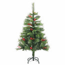 vidaXL Mű karácsonyfa LED -es lámpákkal Zöld 150 cm PVC és fém