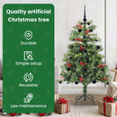 vidaXL Mű karácsonyfa LED -es lámpákkal Zöld 150 cm PVC és fém