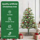 vidaXL Mű karácsonyfa LED -es lámpákkal Zöld 150 cm PVC és fém