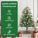 vidaXL Mű karácsonyfa LED -es lámpákkal Zöld 150 cm PVC és fém