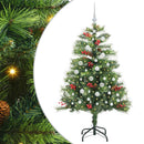 vidaXL Mű karácsonyfa LED -es lámpákkal Zöld 150 cm PVC és fém