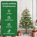 vidaXL Mű karácsonyfa LED -es lámpákkal Zöld 150 cm PVC és fém