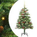 vidaXL Mű karácsonyfa LED -es lámpákkal Zöld 150 cm PVC és fém