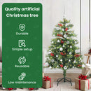 vidaXL Mű karácsonyfa LED -es lámpákkal Zöld 150 cm PVC és fém