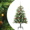 vidaXL Mű karácsonyfa LED -es lámpákkal Zöld 150 cm PVC és fém