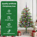 vidaXL Mű karácsonyfa LED -es lámpákkal Zöld 150 cm PVC és fém