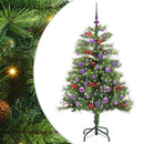 vidaXL Mű karácsonyfa LED -es lámpákkal Zöld 150 cm PVC és fém
