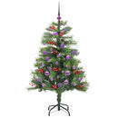 vidaXL Mű karácsonyfa LED -es lámpákkal Zöld 150 cm PVC és fém