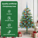 vidaXL Mű karácsonyfa LED -es lámpákkal Zöld 150 cm PVC és fém