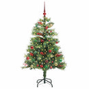 vidaXL Mű karácsonyfa LED -es lámpákkal Zöld 150 cm PVC és fém