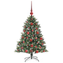vidaXL Mű karácsonyfa 150 LED-del Zöld 120 cm PVC és Műanyag és Acél