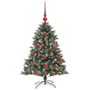 vidaXL Mű karácsonyfa 150 LED-del Zöld 120 cm PVC és Műanyag és Acél