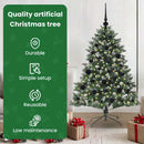 vidaXL Mű karácsonyfa 150 LED-del Zöld 120 cm PVC és Műanyag és Acél