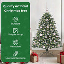 vidaXL Mű karácsonyfa 150 LED-del Zöld 120 cm PVC és Műanyag és Acél