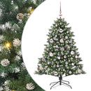 vidaXL Mű karácsonyfa 150 LED-del Zöld 120 cm PVC és Műanyag és Acél
