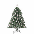 vidaXL Mű karácsonyfa 150 LED-del Zöld 120 cm PVC és Műanyag és Acél