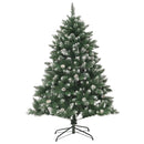vidaXL Mű karácsonyfa 150 LED-del Zöld 120 cm PVC és Műanyag és Acél