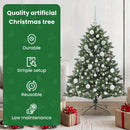 vidaXL Mű karácsonyfa 150 LED-del Zöld 120 cm PVC és Műanyag és Acél