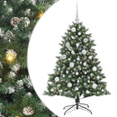 vidaXL Mű karácsonyfa 150 LED-del Zöld 120 cm PVC és Műanyag és Acél