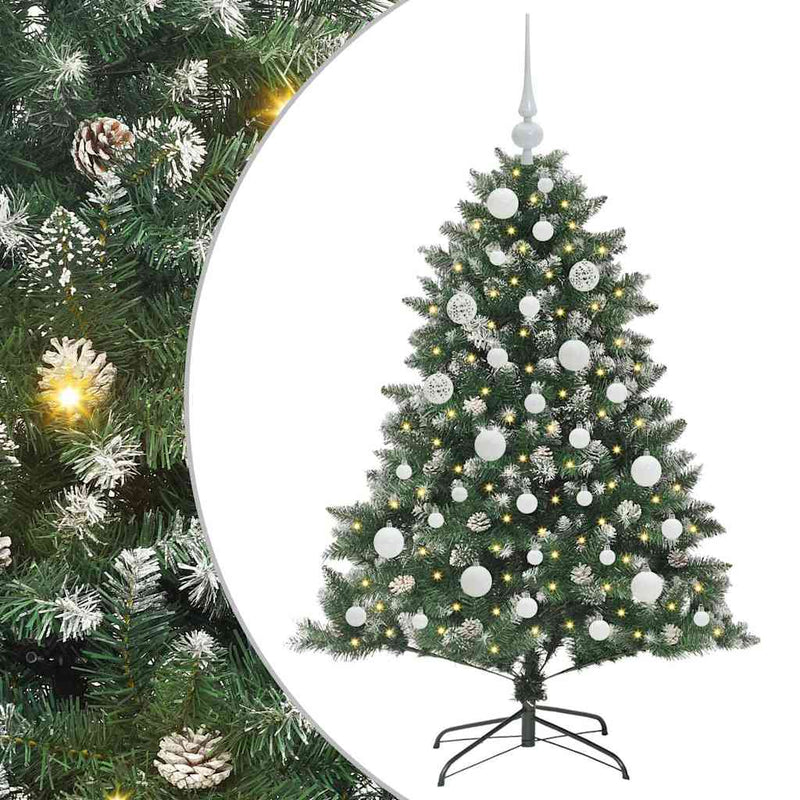 vidaXL Mű karácsonyfa Zöld 85 x 85 x 120 cm PVC és Műanyag és Acél