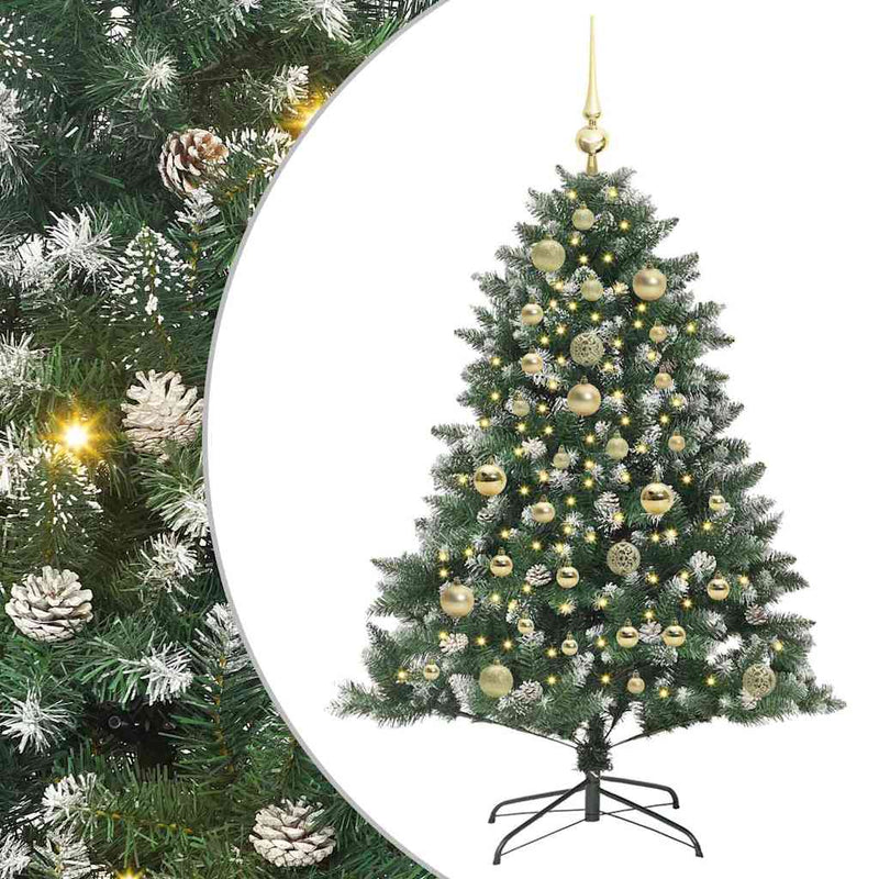 vidaXL Mű karácsonyfa Zöld 85 x 85 x 120 cm PVC és Műanyag és Acél