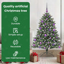 vidaXL Mű karácsonyfa 150 LED-del Zöld 120 cm PVC és Műanyag és Acél