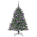 vidaXL Mű karácsonyfa 150 LED-del Zöld 120 cm PVC és Műanyag és Acél