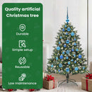 vidaXL Mű karácsonyfa 150 LED-del Zöld 120 cm PVC és Műanyag és Acél