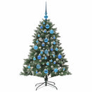 vidaXL Mű karácsonyfa 150 LED-del Zöld 120 cm PVC és Műanyag és Acél