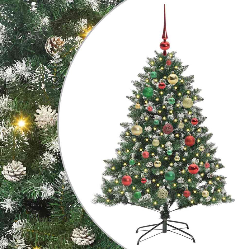 vidaXL Mű karácsonyfa Zöld 85 x 85 x 120 cm PVC és Műanyag és Acél