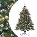 vidaXL Mű karácsonyfa 150 LED-del Zöld 150 cm PVC és Műanyag és Acél