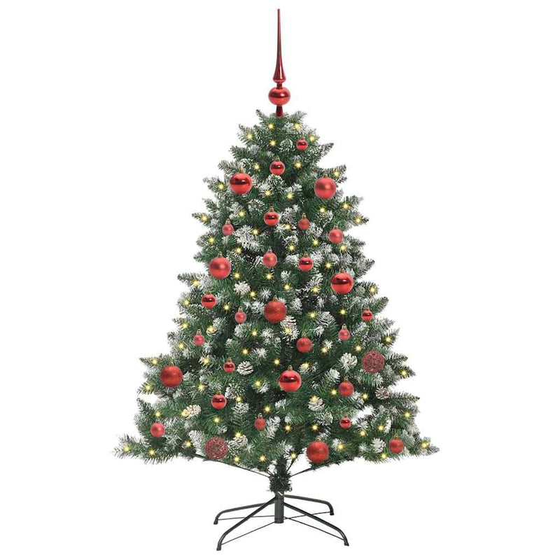 vidaXL Mű karácsonyfa Zöld 105 x 105 x 150 cm PVC és Műanyag és Acél