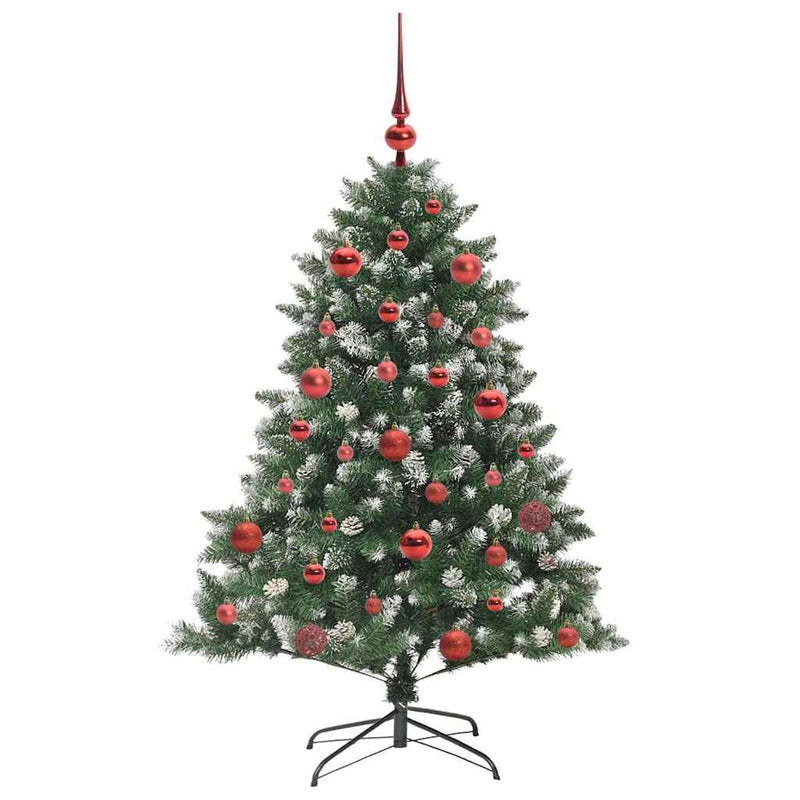 vidaXL Mű karácsonyfa Zöld 105 x 105 x 150 cm PVC és Műanyag és Acél