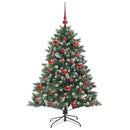 vidaXL Mű karácsonyfa 150 LED-del Zöld 150 cm PVC és Műanyag és Acél