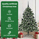vidaXL Mű karácsonyfa 150 LED-del Zöld 150 cm PVC és Műanyag és Acél
